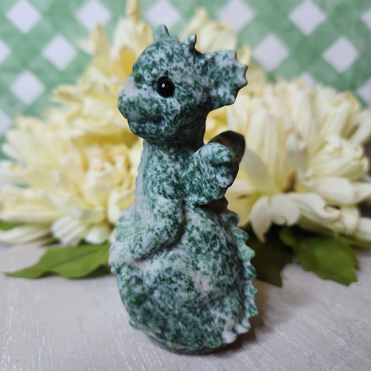 Jade dragon carving