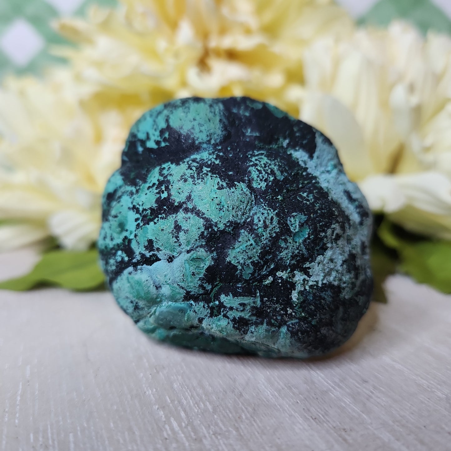 Raw chrysocolla/malachite specimen