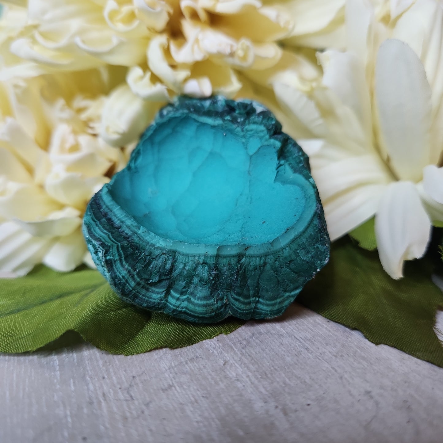 Raw chrysocolla/malachite specimen