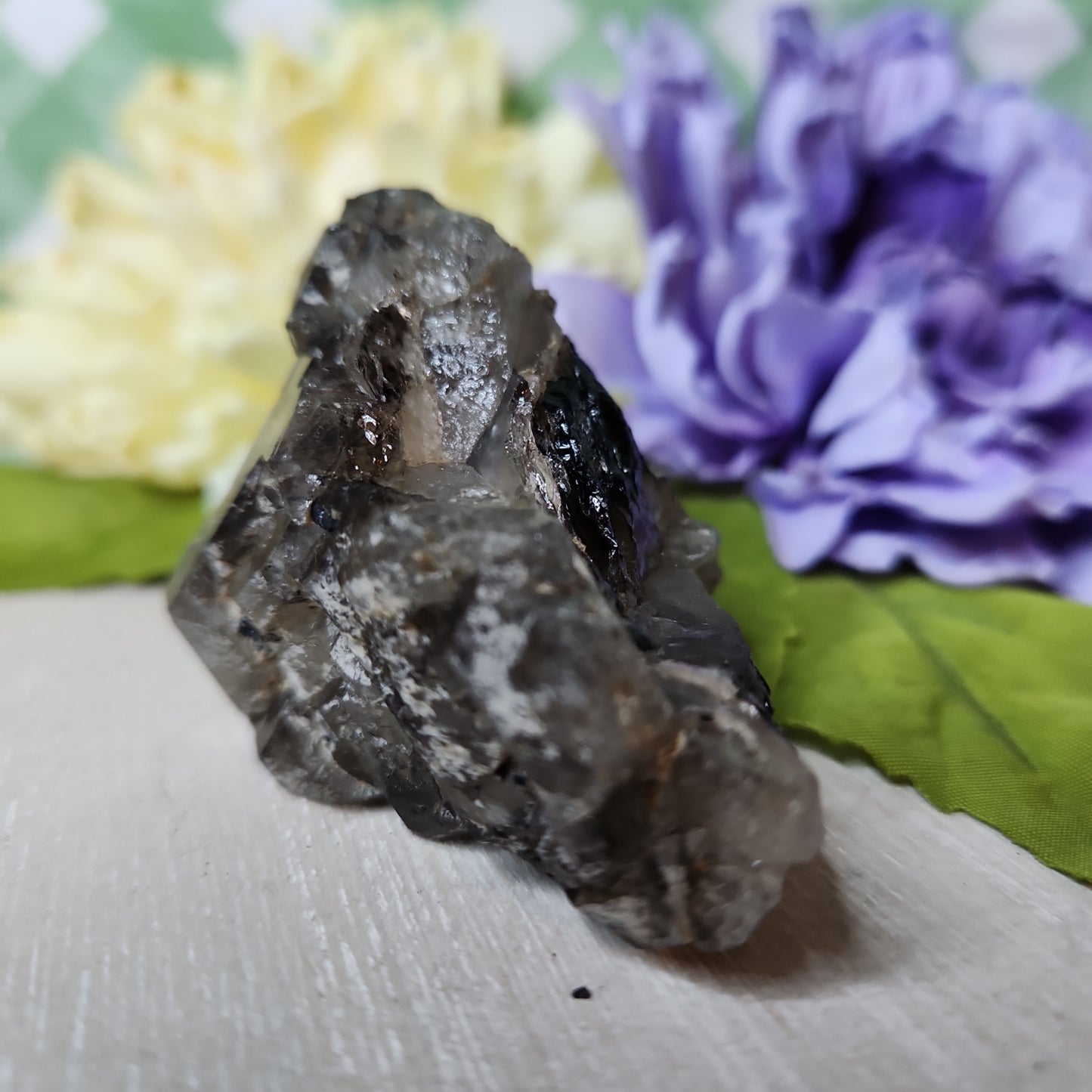 Elestial quartz specimen